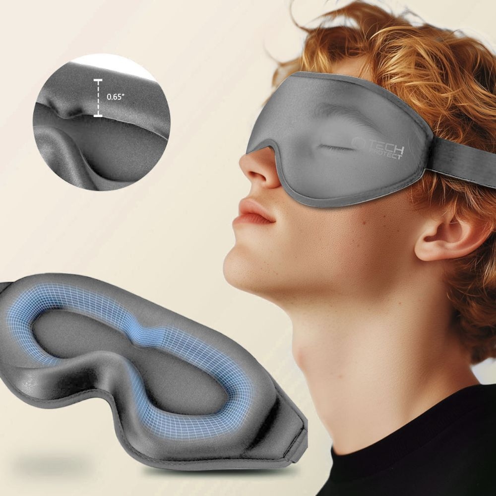 Tech-Protect EyeShade 3D maska na spaní - šedá