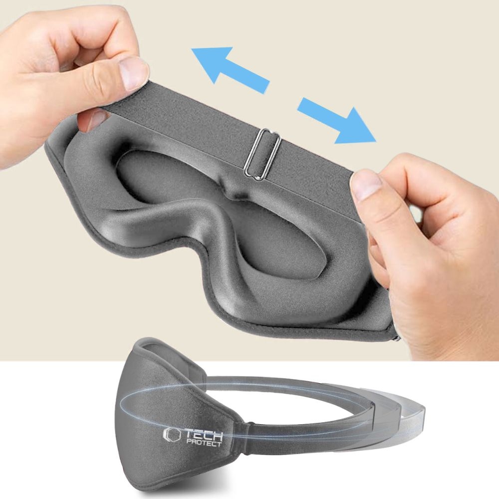 Tech-Protect EyeShade 3D maska na spaní - šedá