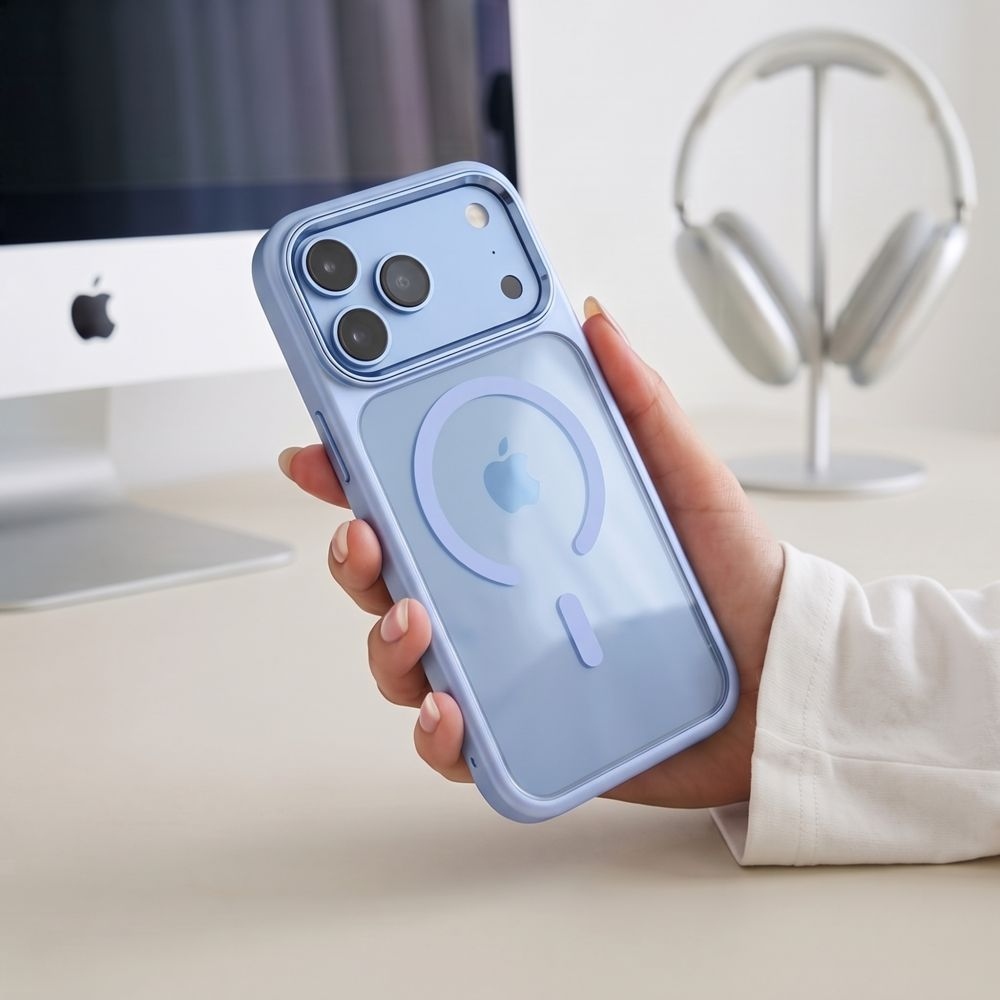 Tech-Protect Magmat MagSafe CC obal na iPhone 17 Pro/18 Pro - světlemodrý