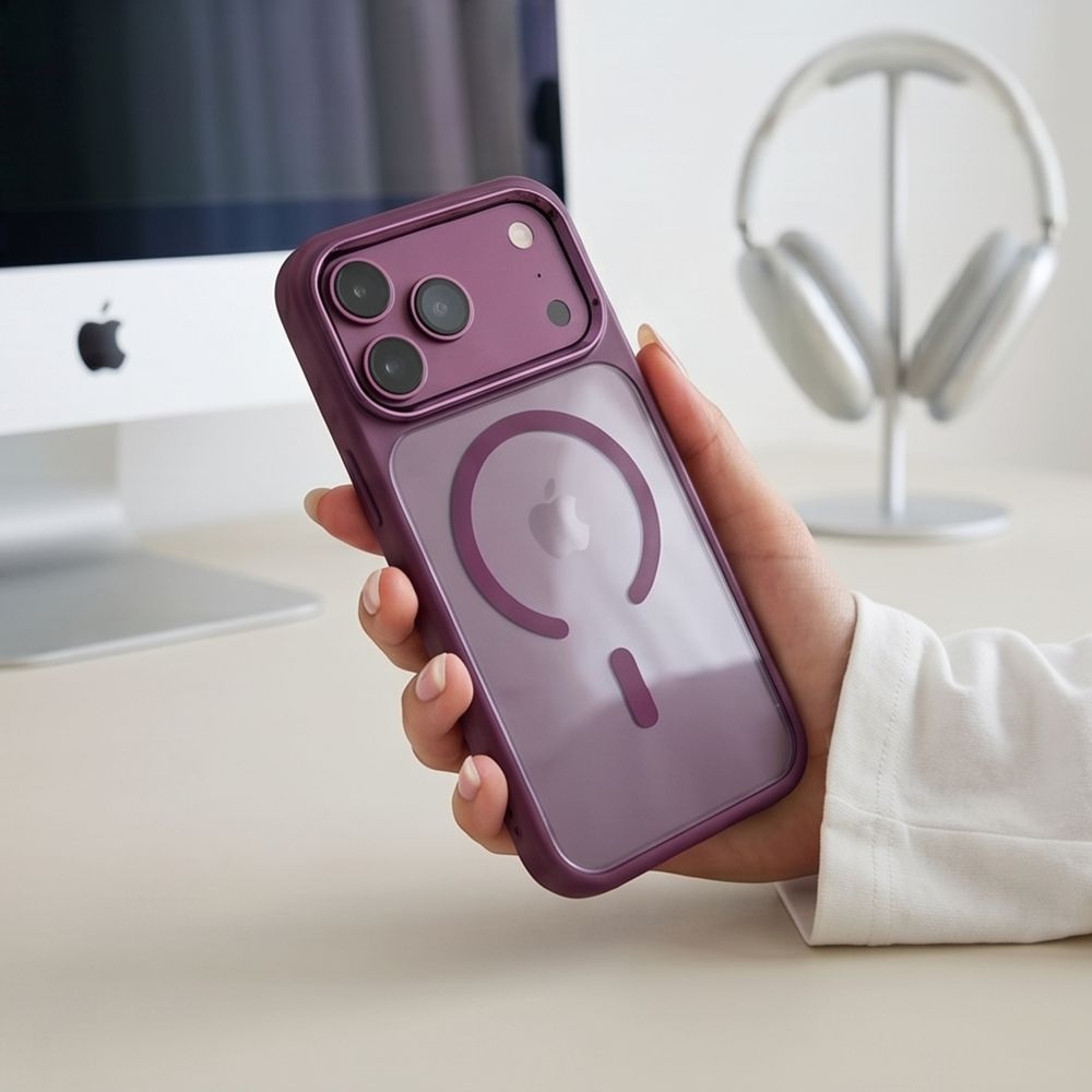Tech-Protect Magmat MagSafe CC obal na iPhone 17 Pro/18 Pro - vínový