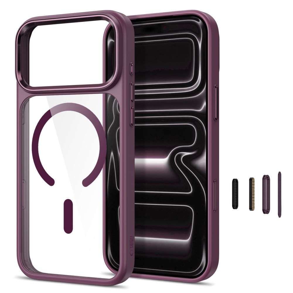 Tech-Protect Magmat MagSafe CC obal na iPhone 17 Pro/18 Pro - vínový