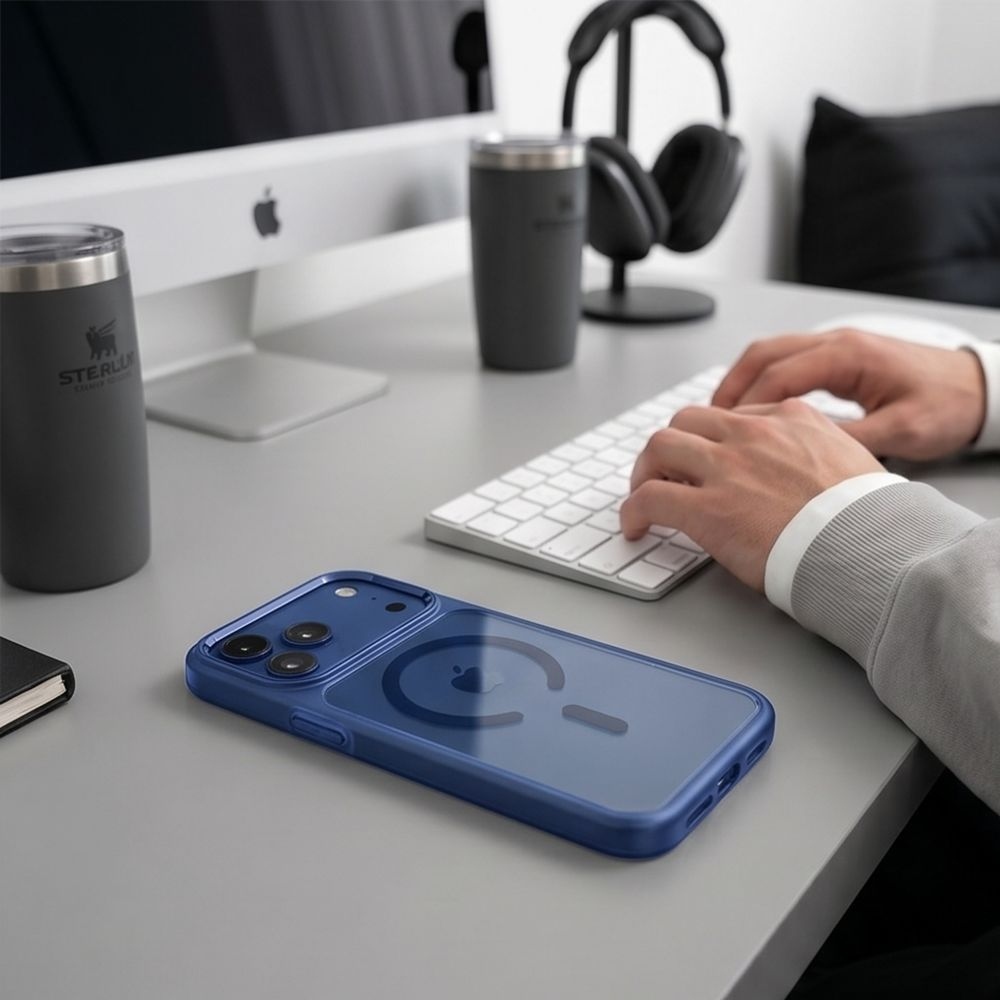 Tech-Protect Magmat MagSafe CC obal na iPhone 17 Pro Max/18 Pro Max - tmavěmodrý