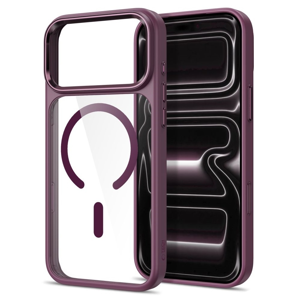 Tech-Protect Magmat MagSafe CC obal na iPhone 17 Pro Max/18 Pro Max - vínový