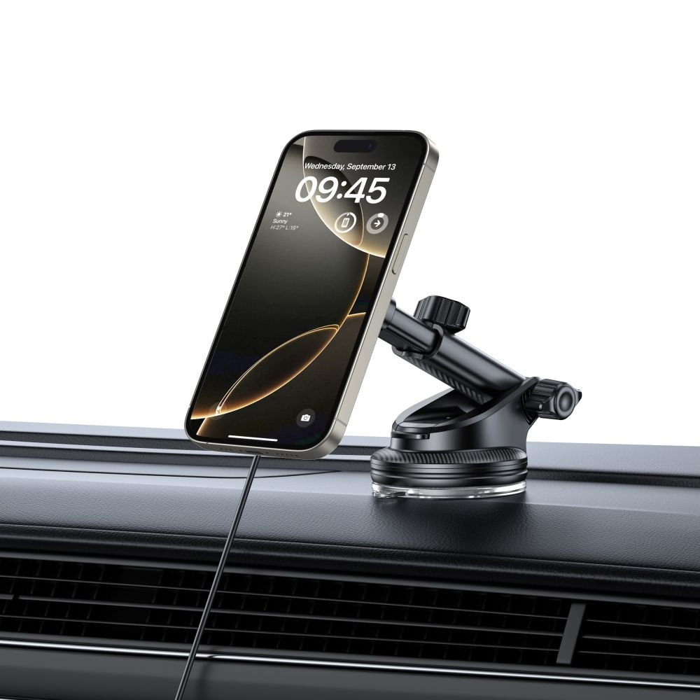 Tech-Protect MM15W-V10 MagSafe bezdrátový nabíjecí držák na palubní desku i ventilaci - černý