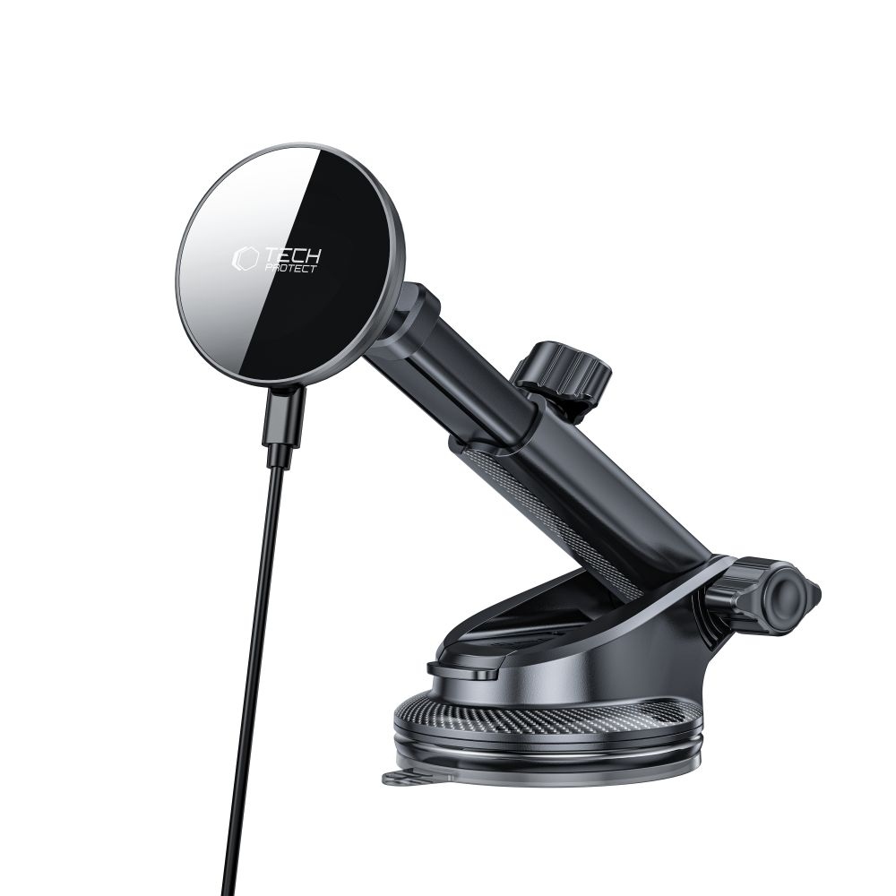 Tech-Protect MM15W-V10 MagSafe bezdrátový nabíjecí držák na palubní desku i ventilaci - černý