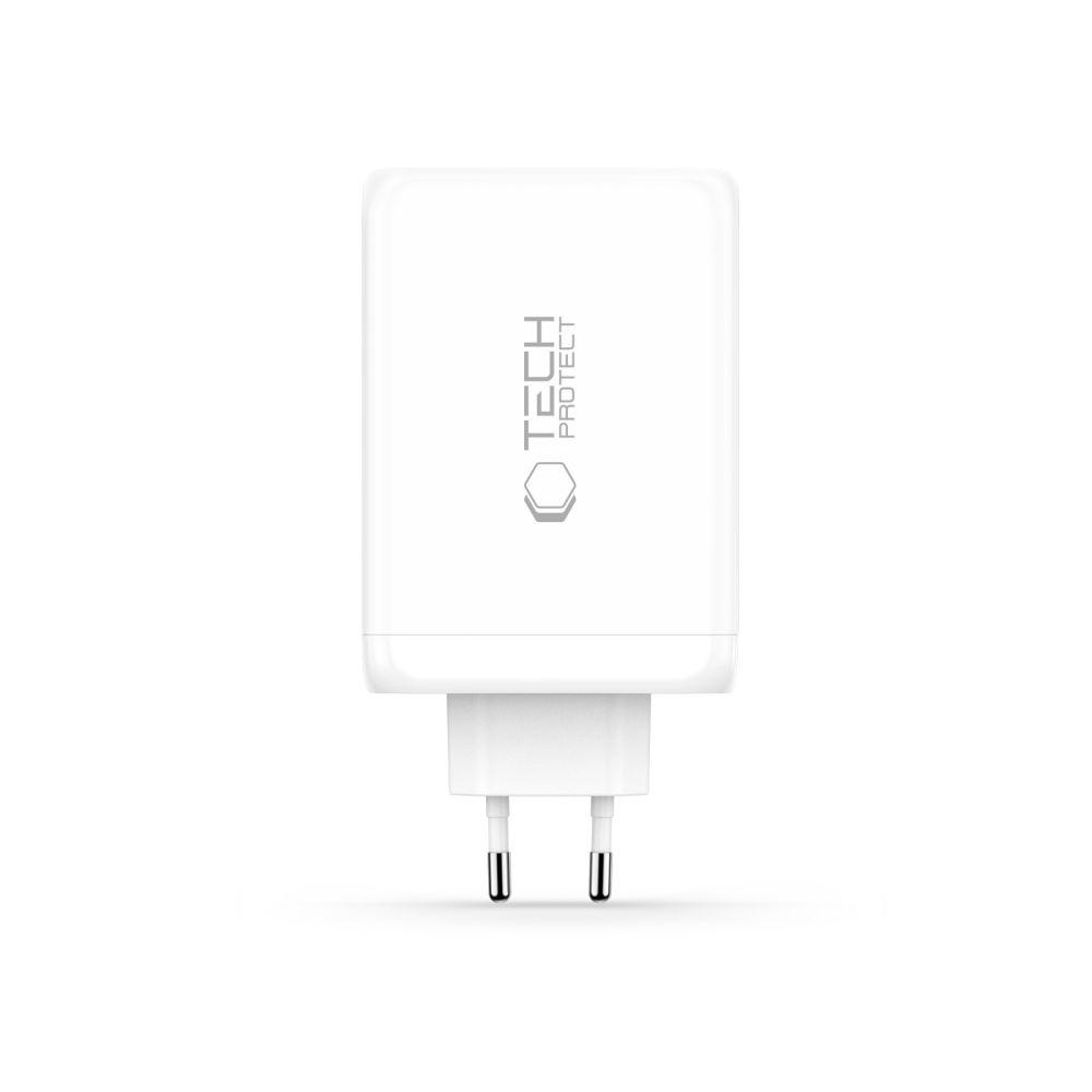 Tech-Protect NC240W-GAN 4-portová nabíječka PD240W/QC3.0 - bílá