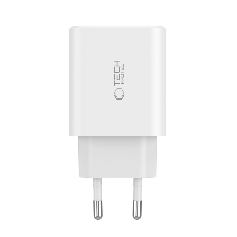 Tech-Protect NC30W 3-portová nabíječka PD30W/QC3.0 - bílá