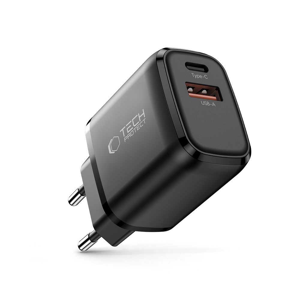 Tech-Protect NCA20 2-portová nabíječka PD 20W/QC3.0 - černá