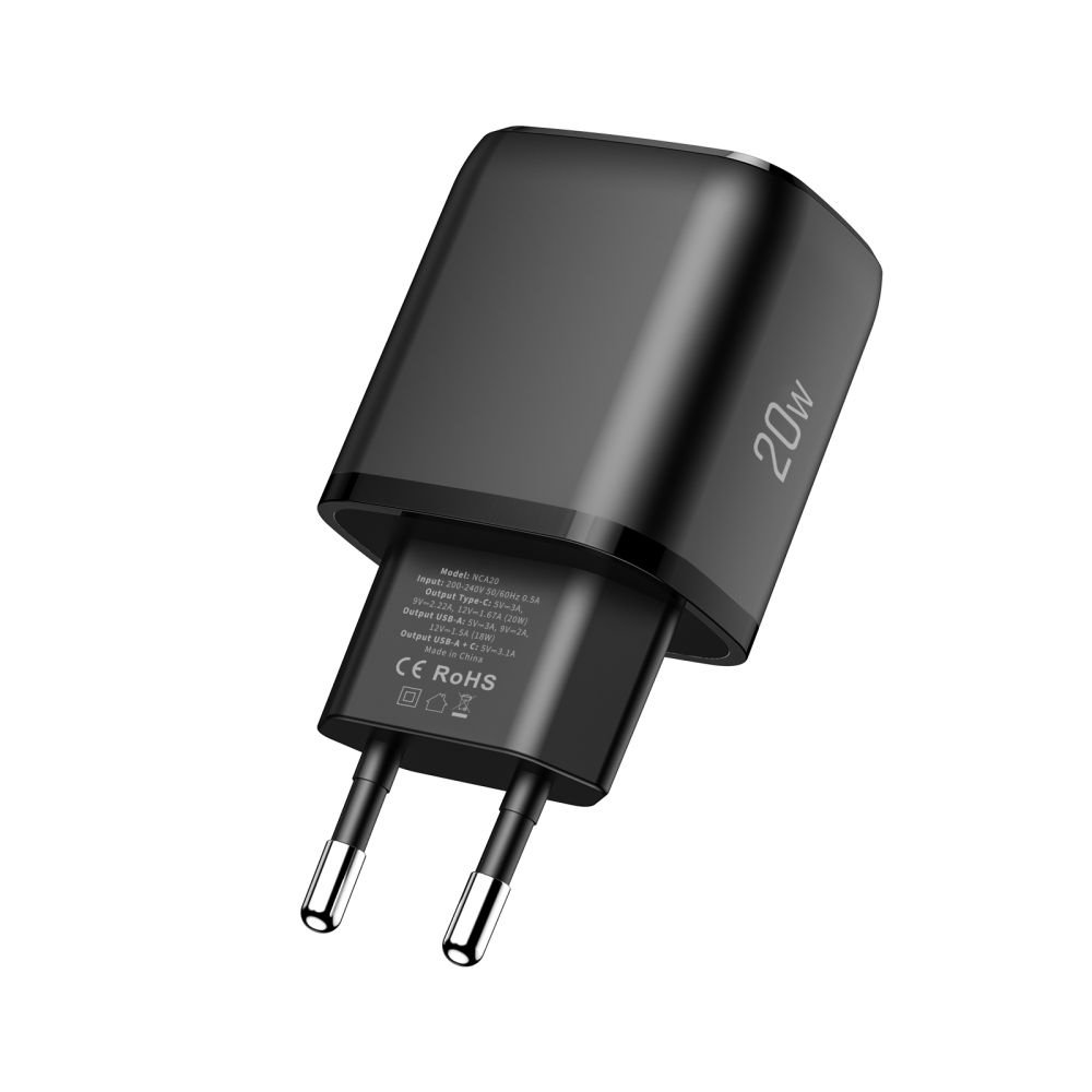 Tech-Protect NCA20 2-portová nabíječka PD 20W/QC3.0 - černá
