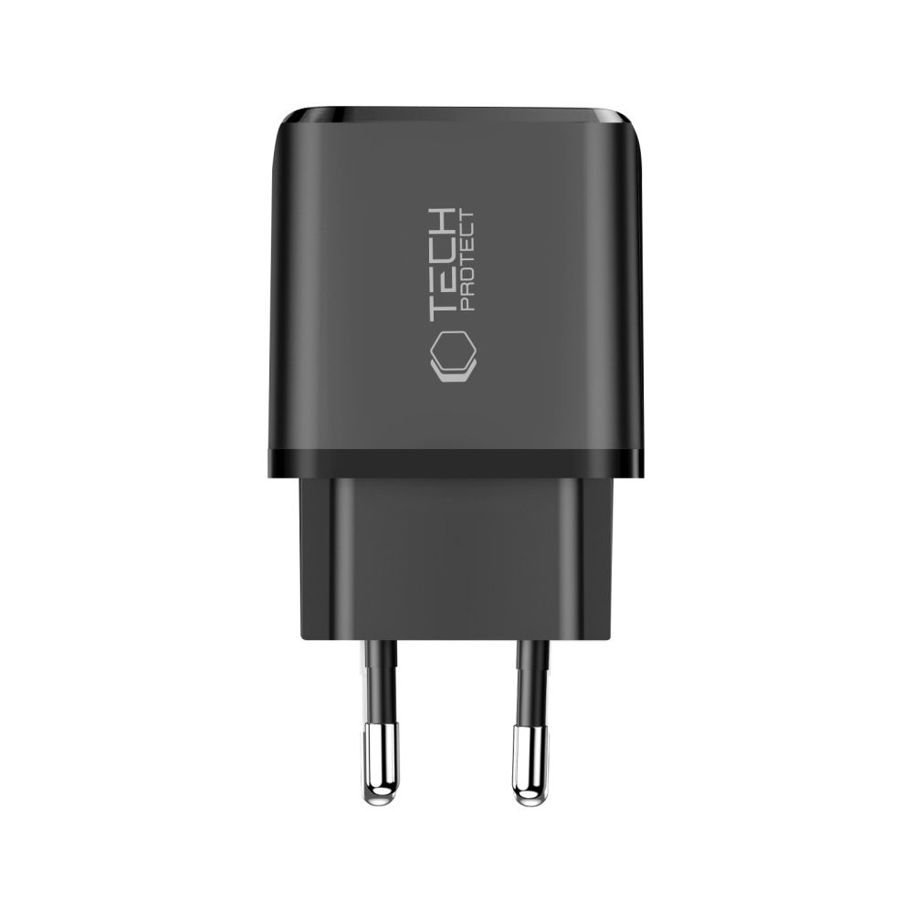 Tech-Protect NCA45W-GaN 2-portová nabíječka PD 45W/QC3.0 + USB-C/USB-C kabel - černá
