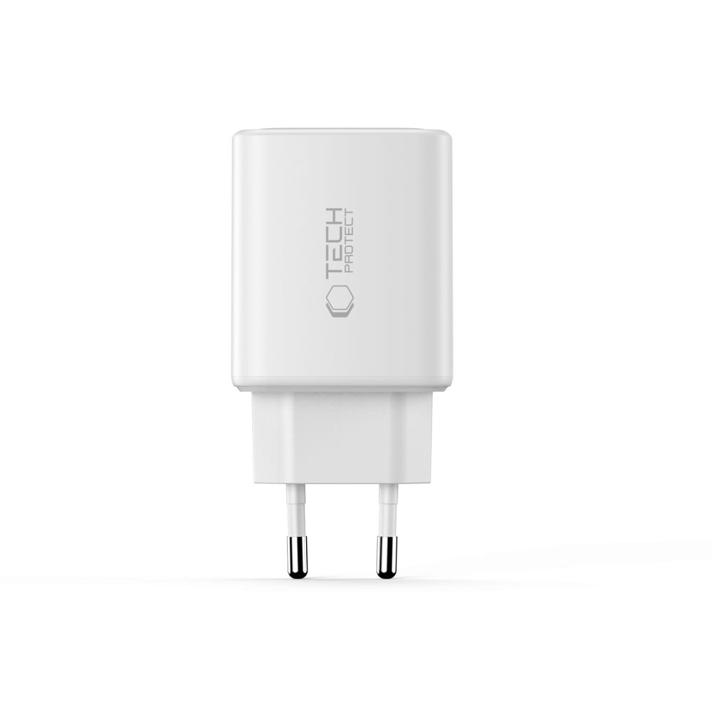 Tech-Protect NCA65W-GAN 3-portová nabíječka PD 65W/QC3.0 - bílá