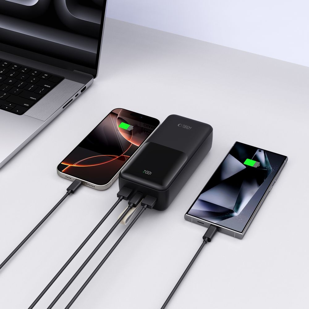 Tech-Protect PB03 powerbanka 30000mAh 22,5W - černá