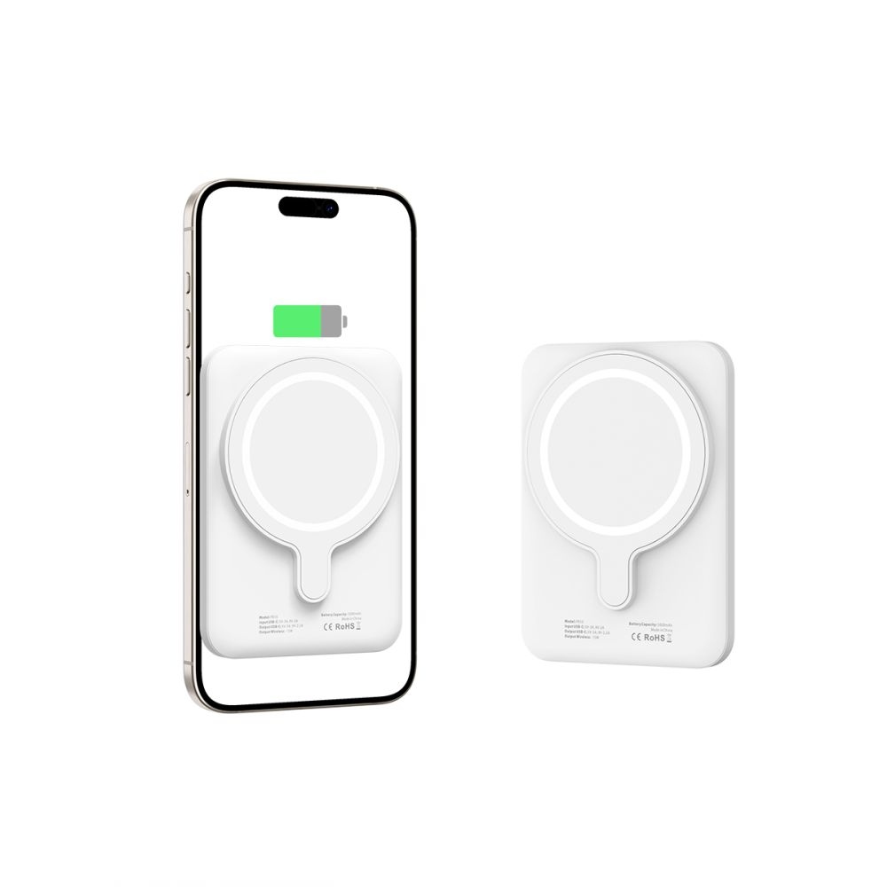 Tech-Protect PB10 LifeMag MagSafe powerbanka 5000 mAh 15W - bílá