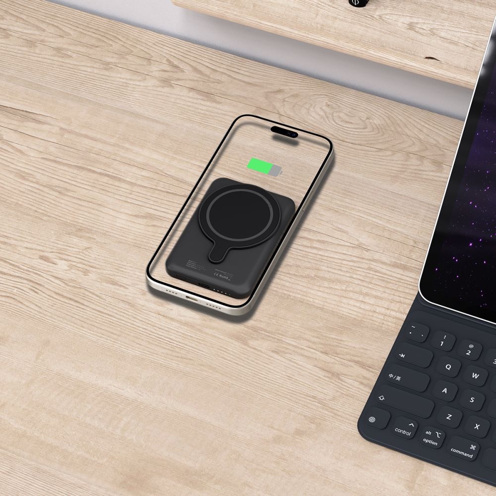 Tech-Protect PB10 LifeMag MagSafe powerbanka 5000 mAh 15W - černá