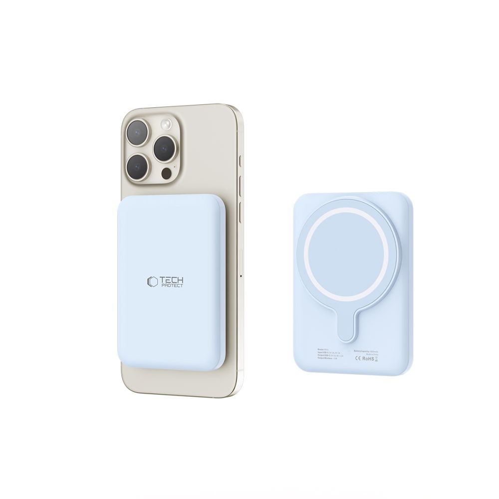 Tech-Protect PB10 LifeMag MagSafe powerbanka 5000 mAh 15W - modrá