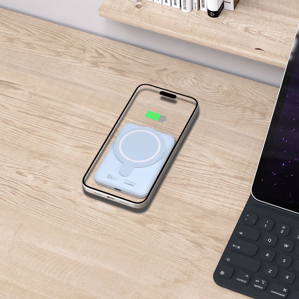 Tech-Protect PB10 LifeMag MagSafe powerbanka 5000 mAh 15W - modrá