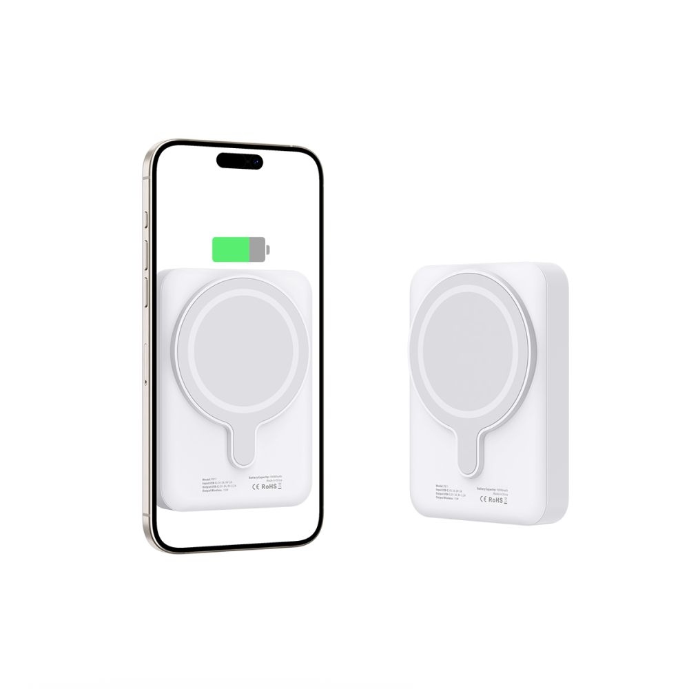 Tech-Protect PB11 LifeMag MagSafe powerbanka 10000 mAh 15W - bílá