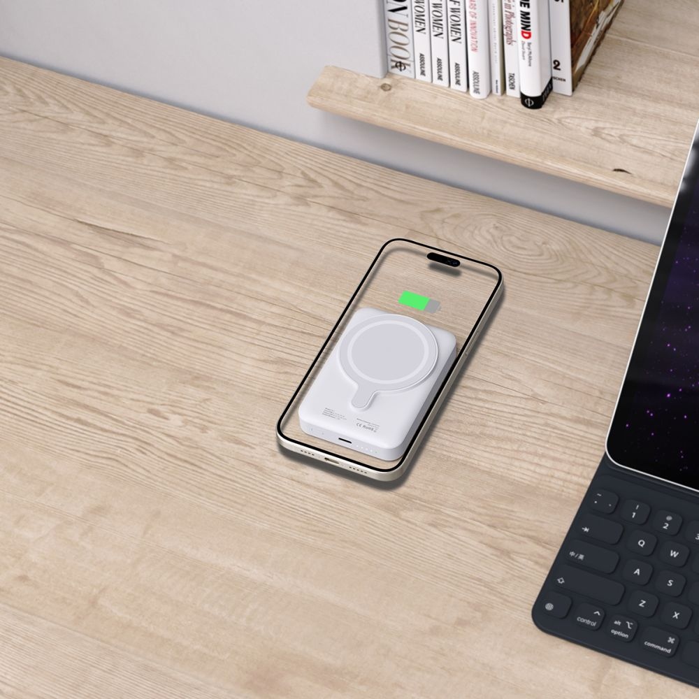 Tech-Protect PB11 LifeMag MagSafe powerbanka 10000 mAh 15W - bílá