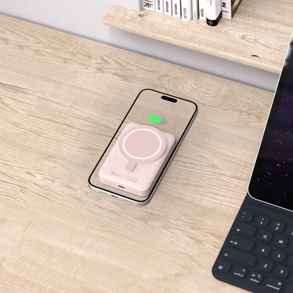 Tech-Protect PB11 LifeMag MagSafe powerbanka 10000 mAh 15W - růžová