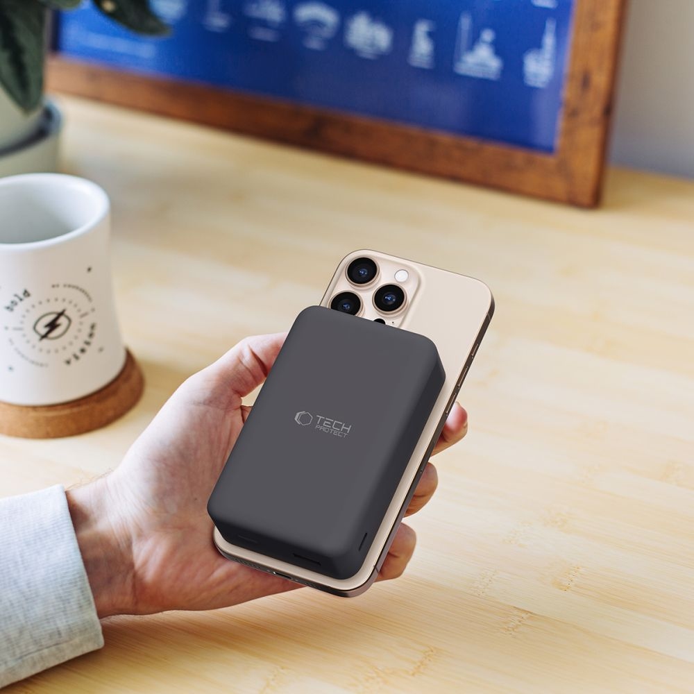 Tech-Protect PB12 LifeMag MagSafe powerbanka 20000 mAh 15W - černá