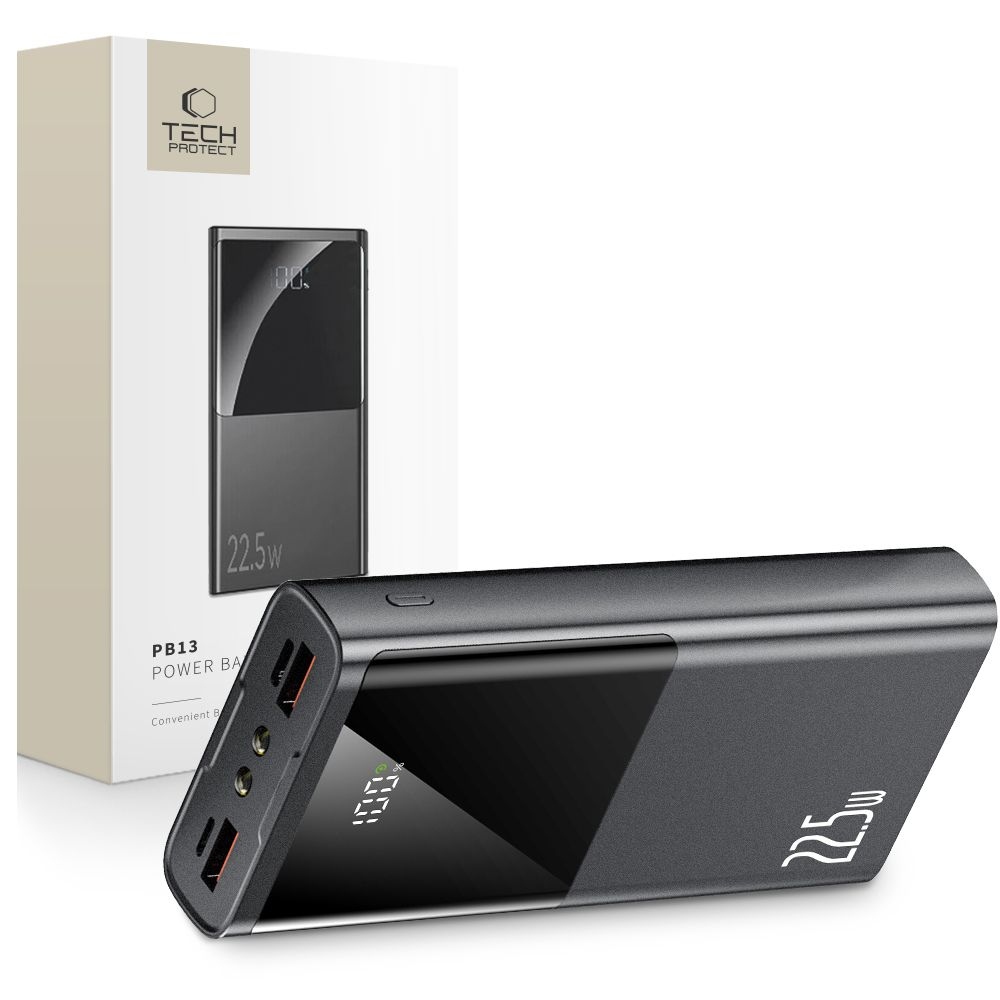 Tech-Protect PB13 Powerbanka 20000mAh 22,5W - šedá