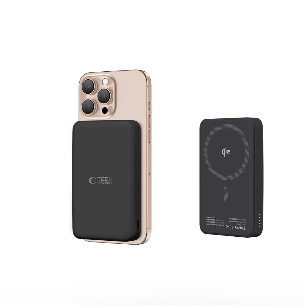 Tech-Protect PB24 LifeMag Qi2 MagSafe Powerbanka 10000mAh 15W - černá