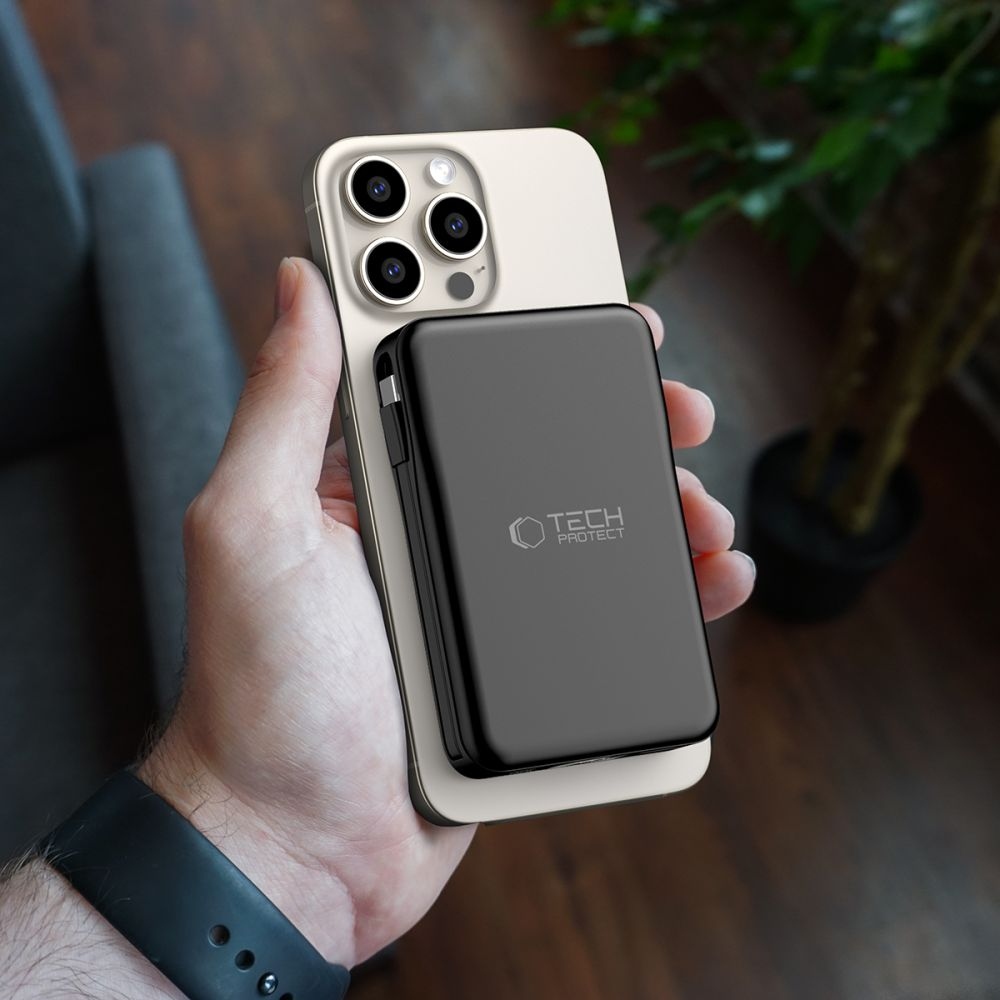 Tech-Protect PB31 LifeMag MagSafe powerbanka 10000 mAh 15W - černá