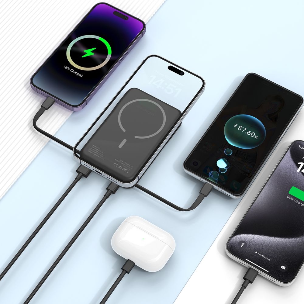 Tech-Protect PB31 LifeMag MagSafe powerbanka 10000 mAh 15W - černá