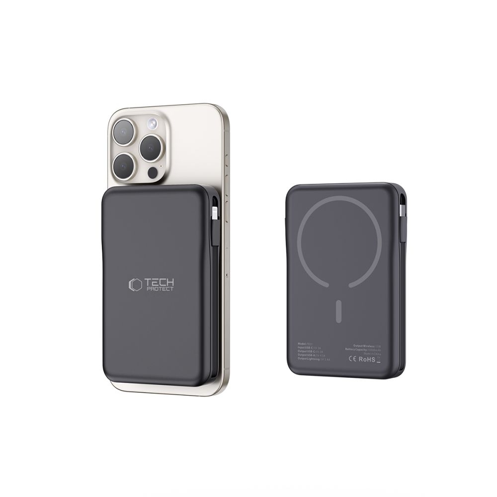 Tech-Protect PB31 LifeMag MagSafe powerbanka 10000 mAh 15W - černá