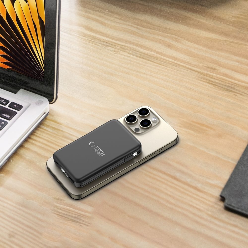 Tech-Protect PB31 LifeMag MagSafe powerbanka 10000 mAh 15W - černá