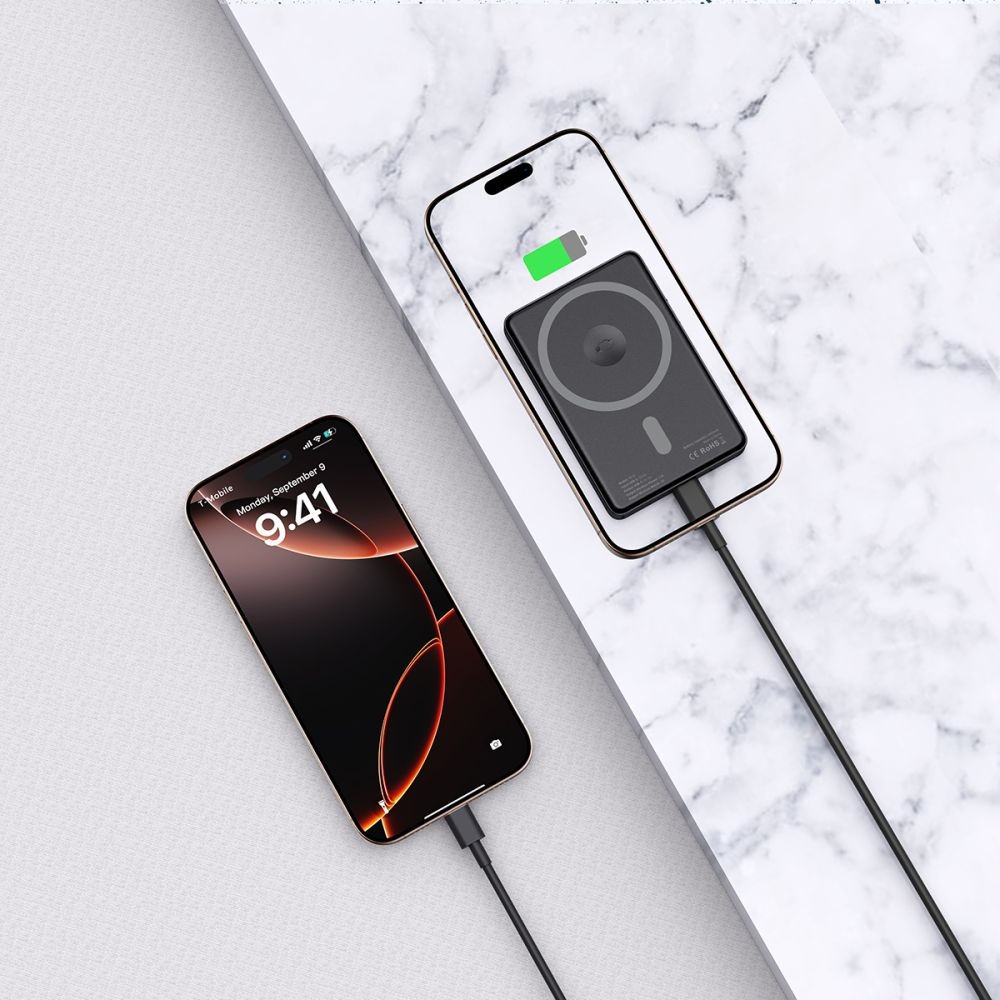 Tech-Protect PB33 LifeMag MagSafe powerbanka 5000 mAh 15W - černá