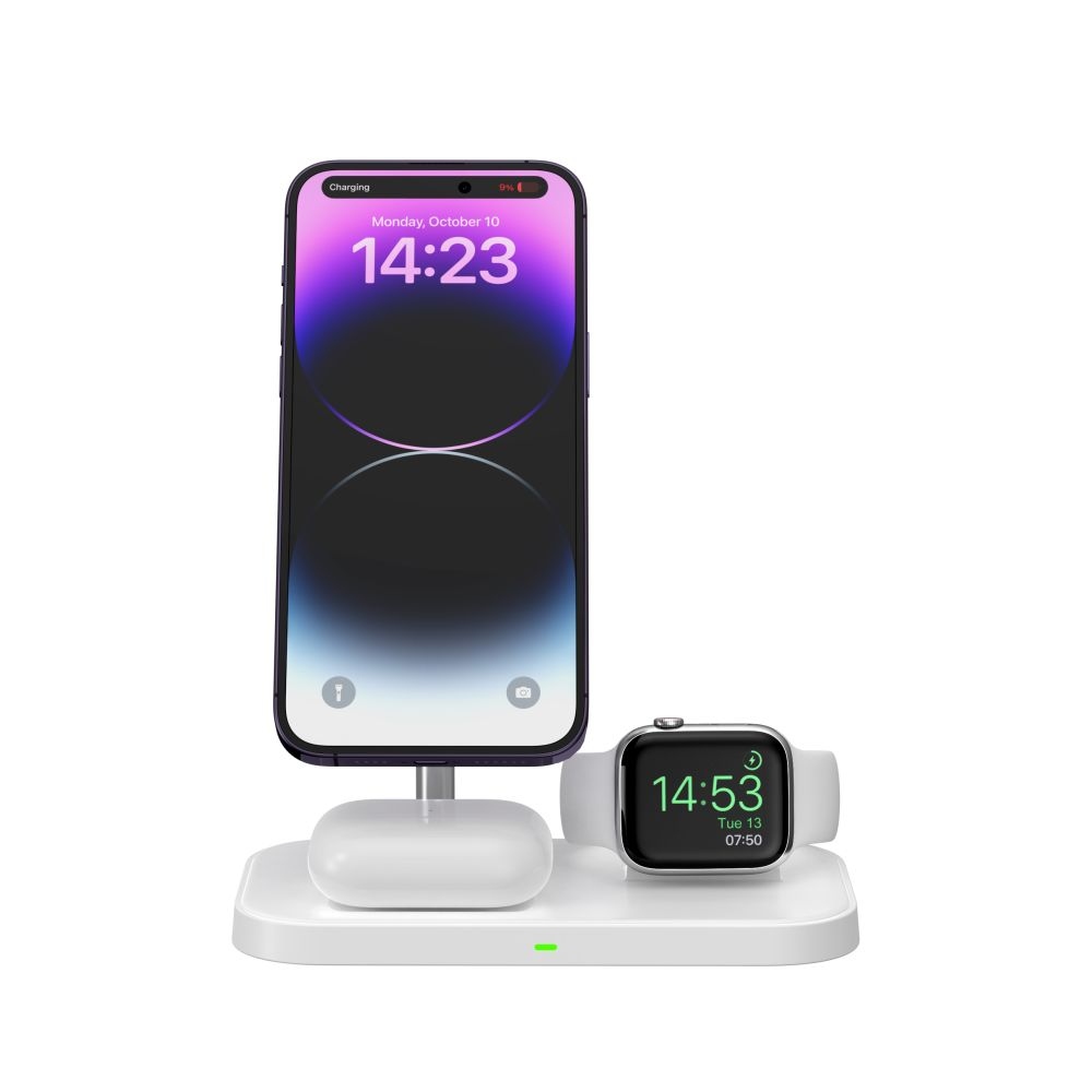 Tech-Protect QI15W-A22 nabíjecí stojánek 3v1 s MagSafe - bílý