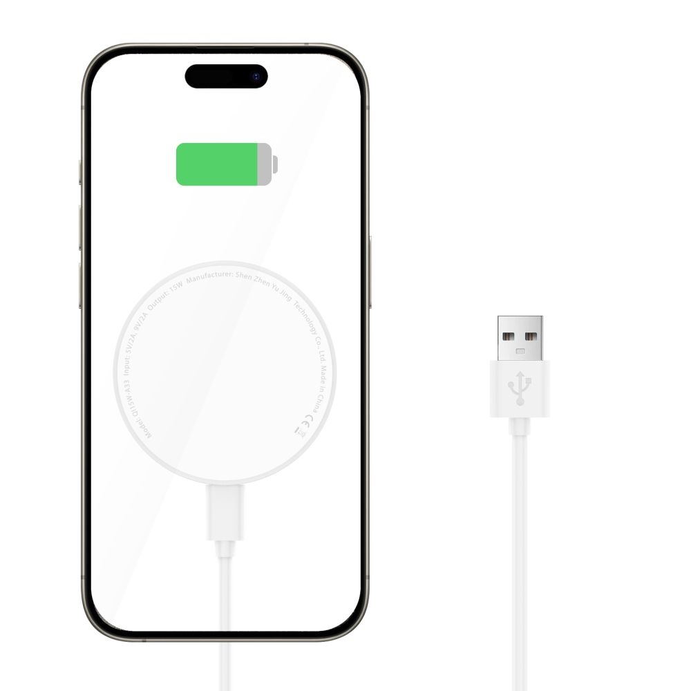 Tech-Protect QI15W-A33 bezdrátová MagSafe nabíječka se stojánkem - bílá