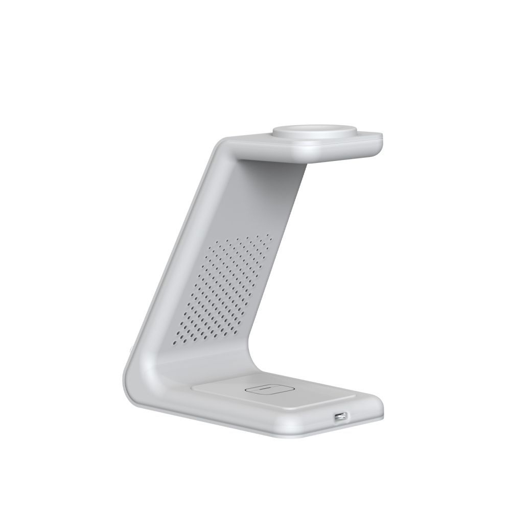 Tech-Protect QI15W-A36 nabíjecí stojánek 3v1 pro Apple iPhone, Watch a AirPods - bílý
