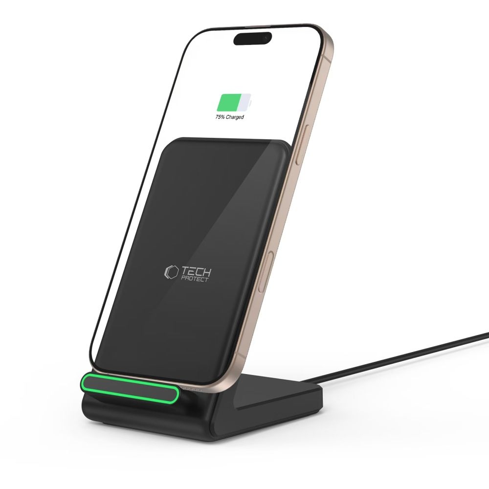 Tech-Protect QI15W-A40 bezdrátový nabíjecí stojánek - černý