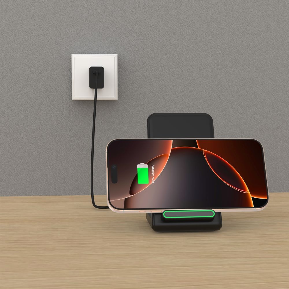 Tech-Protect QI15W-A40 bezdrátový nabíjecí stojánek - černý