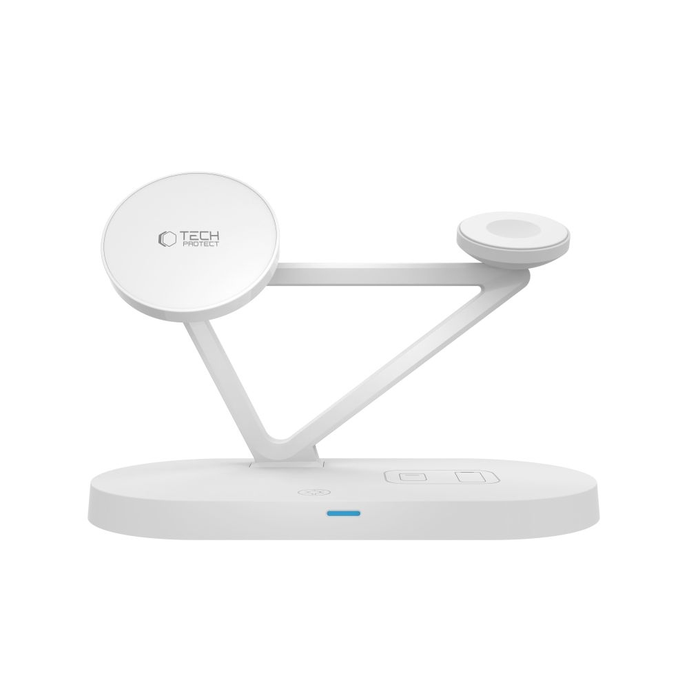 Tech-Protect QI15W-A41 3v1 bezdrátový MagSafe nabíjecí stojánek - bílý