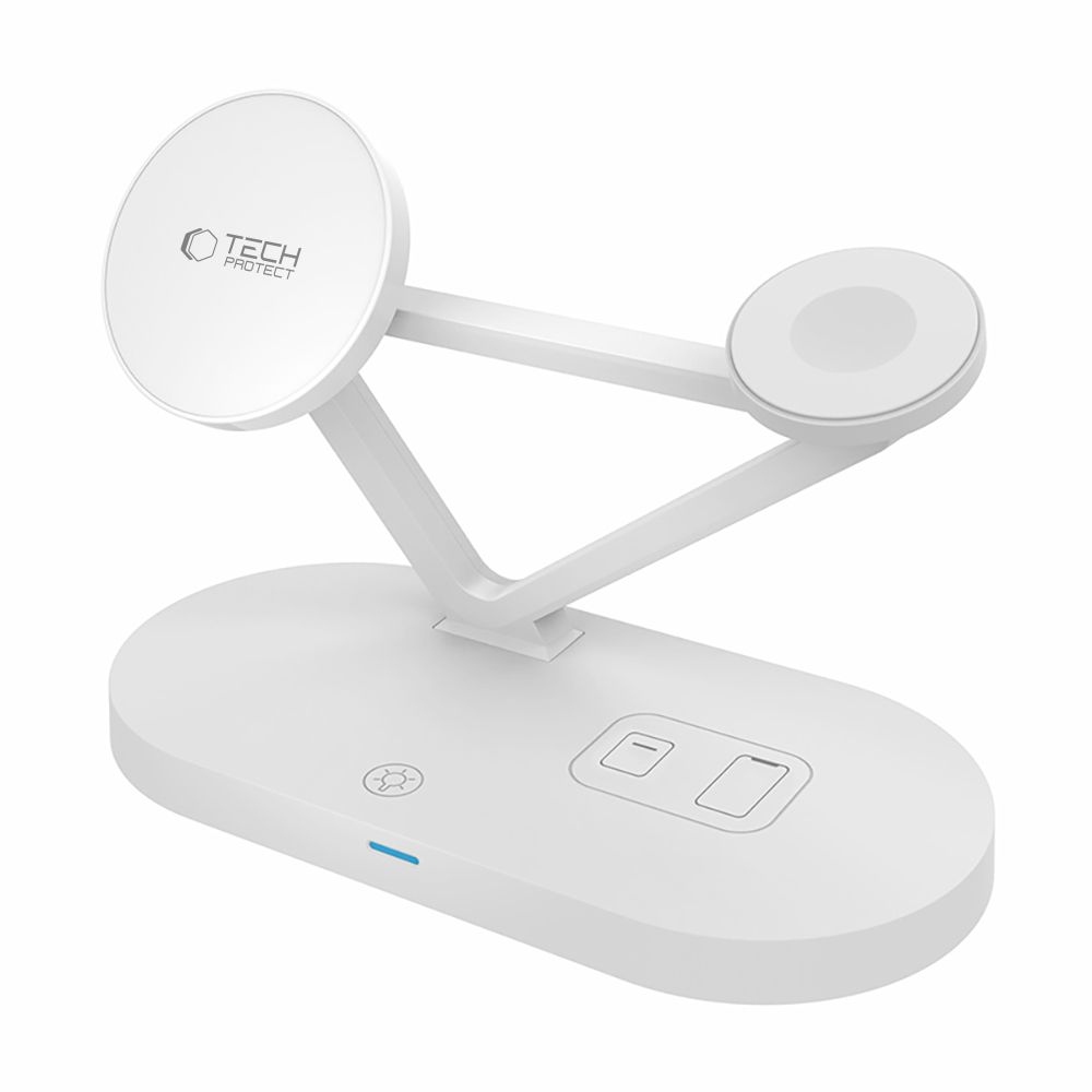 Tech-Protect QI15W-A41 3v1 bezdrátový MagSafe nabíjecí stojánek - bílý