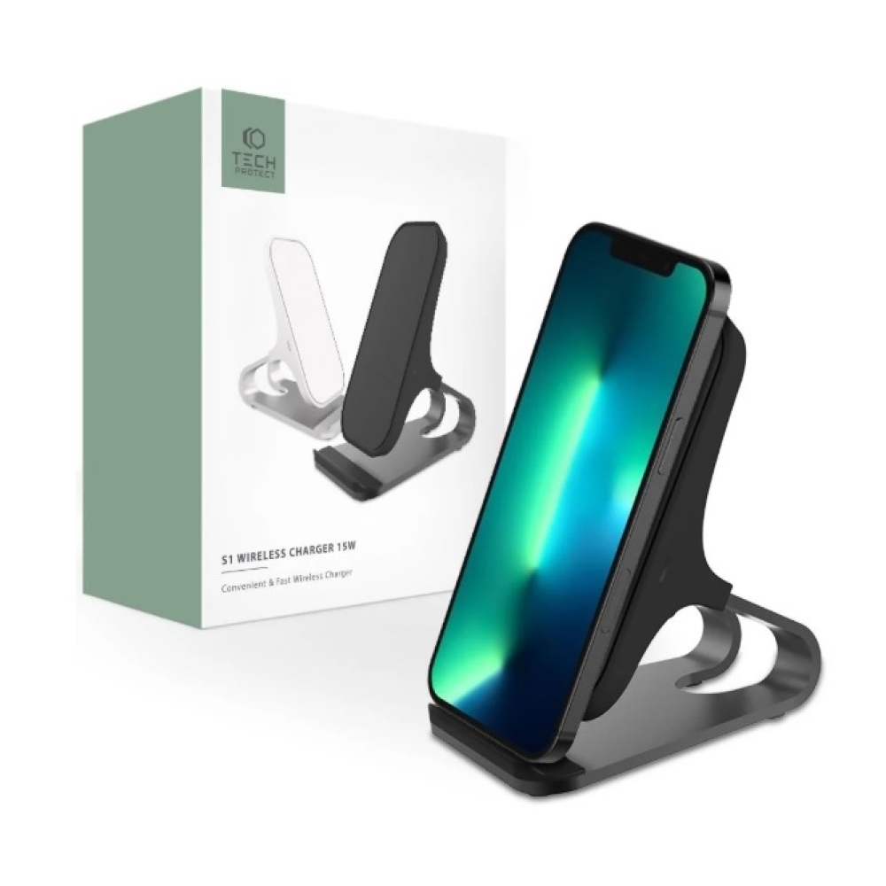 Tech-Protect S1 bezdrátová nabíječka 15W - černá