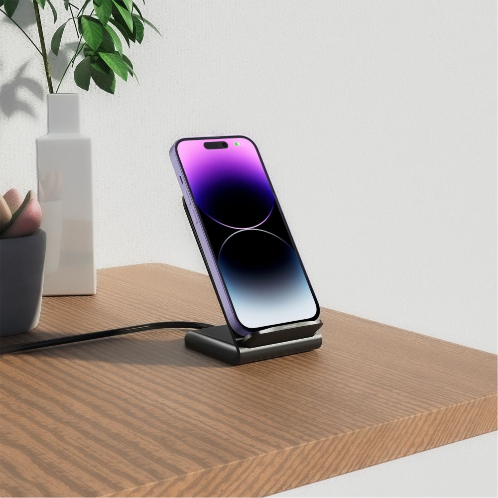 Tech-Protect S2 15W bezdrátový nabíjecí stojánek - černý