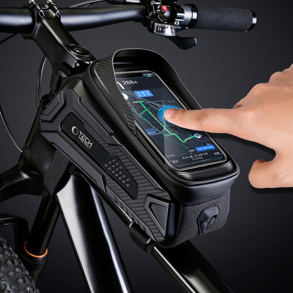 Tech-Protect SAKWA V2 L brašna s držákem mobilu na kolo - černá