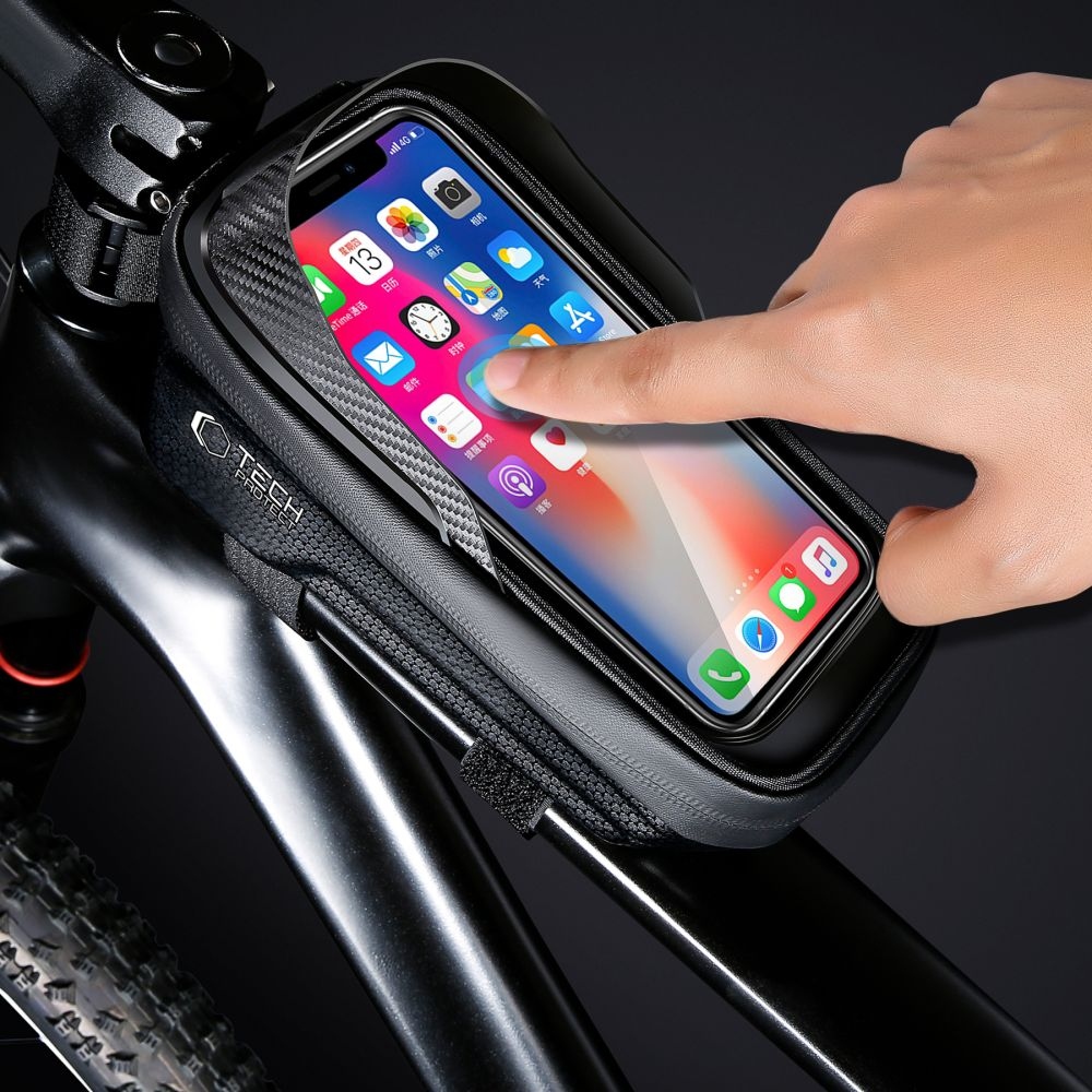 Tech-Protect SAKWA V2 M brašna s držákem mobilu na kolo - černá