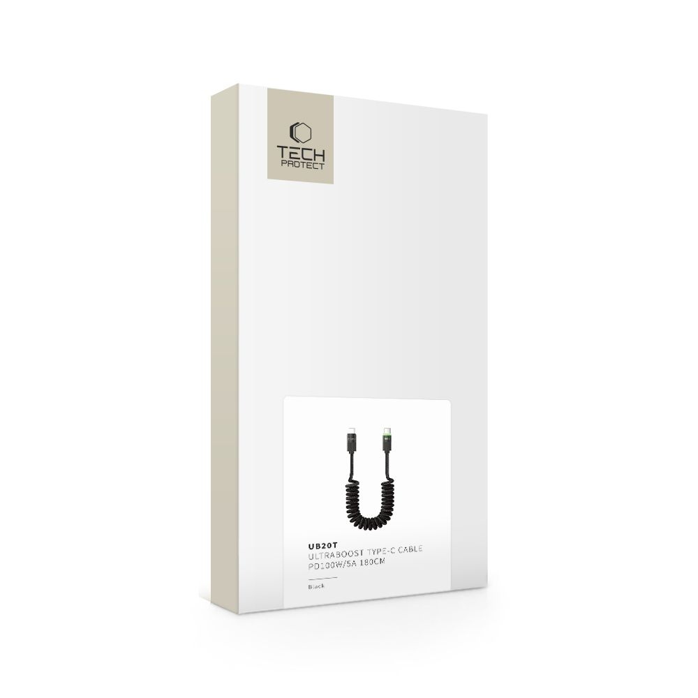 Tech-Protect UB20T Ultraboost kabel USB-C/USB-C PD 100W/5A 1,8m - černý