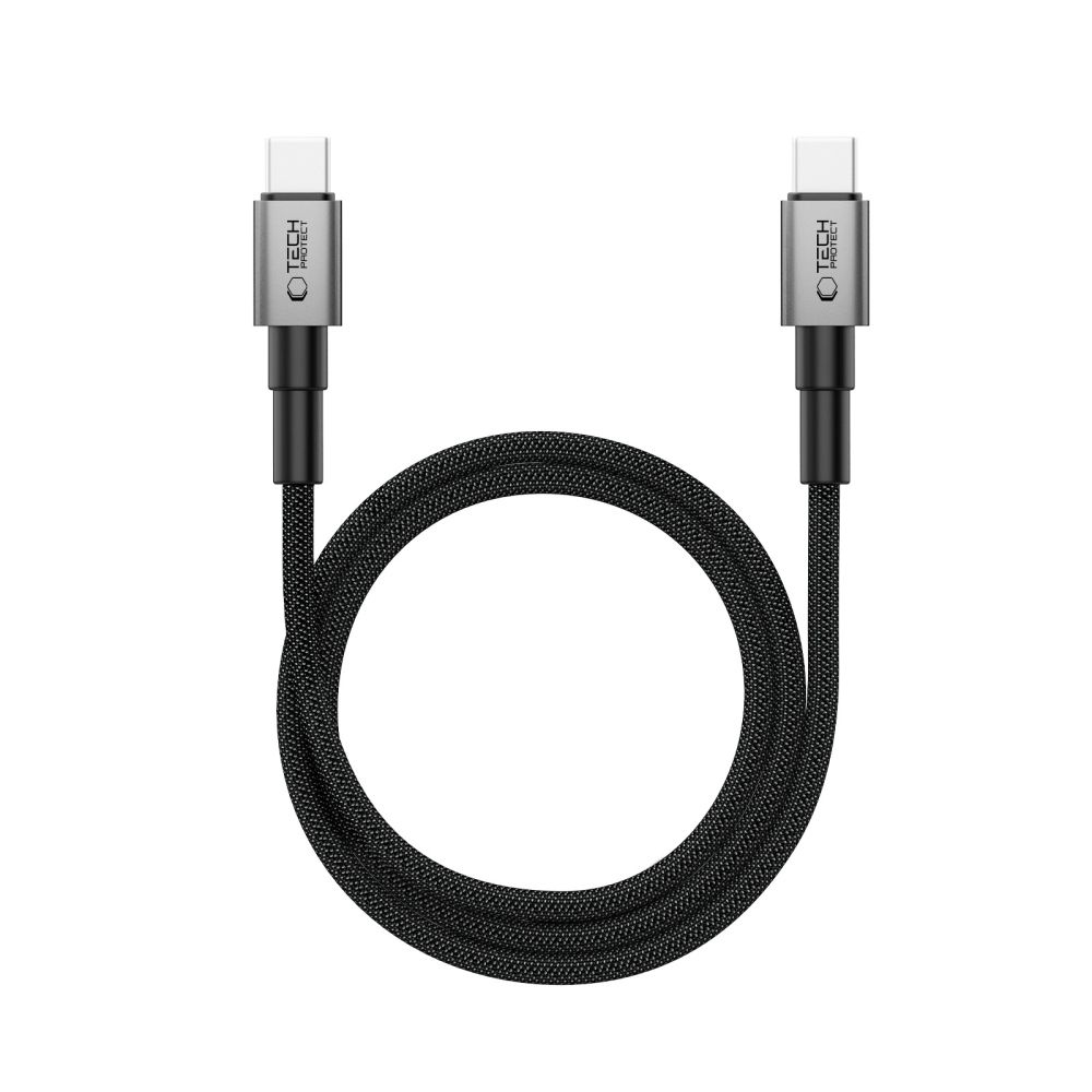 Tech-Protect UltraBoost DNA MagTwist  USB-C/USB-C kabel 100W 1m – šedý