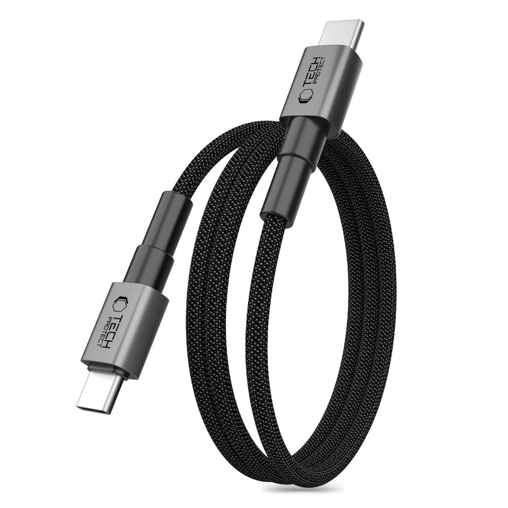 Tech-Protect UltraBoost DNA MagTwist  USB-C/USB-C kabel 100W 1m – šedý