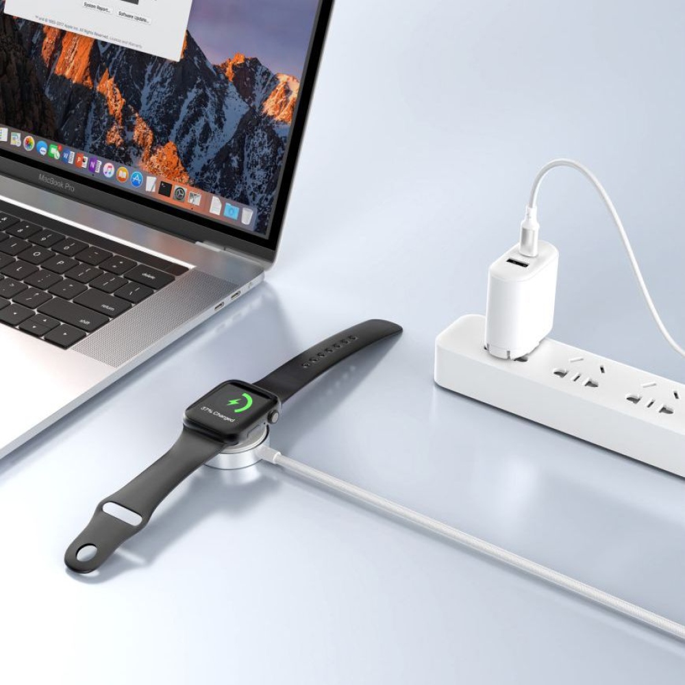 Tech-Protect Ultraboost MC02 USB-C magnetický nabíjecí kabel pro Apple Watch 1m - bílý