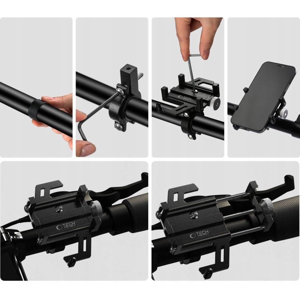 Tech-Protect V1 univerzální kovový držák na kolo - černý