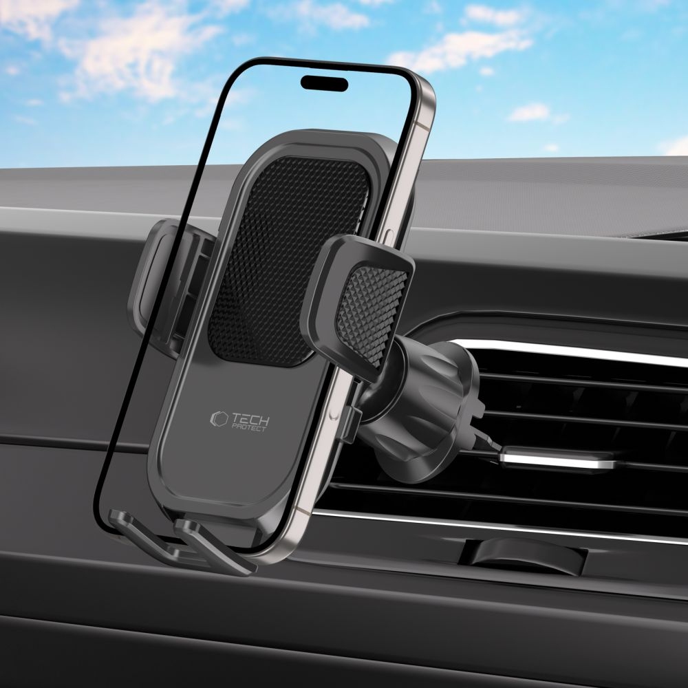 Tech-Protect V8 univerzální držák do auta do CD přehrávače a ventilace - černý