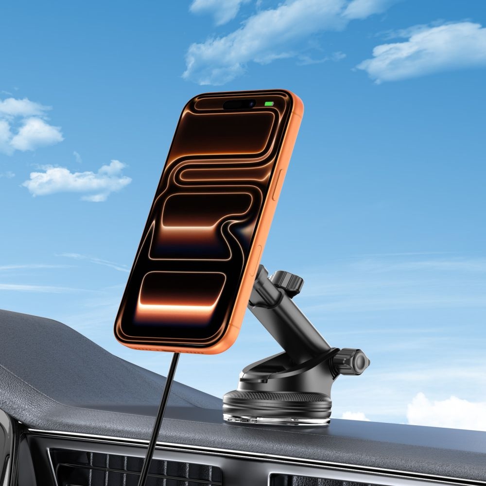 Tech-Protect V9 ArcticBoost MagSafe držák do auta s bezdrátovým nabíjením Qi2.2 25W - černý