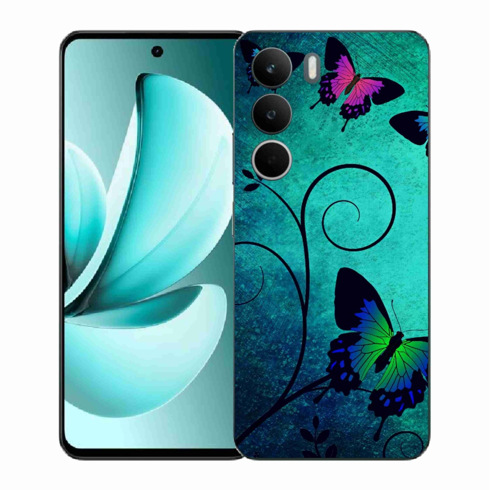 Gelový kryt mmCase na Realme C71 - barevní motýli